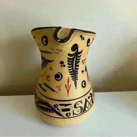 Vintage Sangria Clay Painted Jug Pitcher - Picture 2 of 6